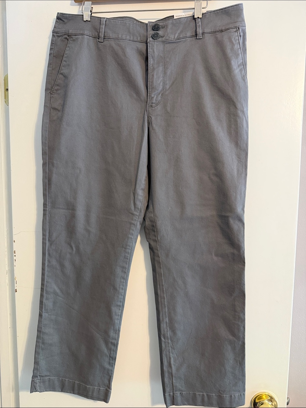 LOFT Olive Grey Cropped Straight Women’s Pants
